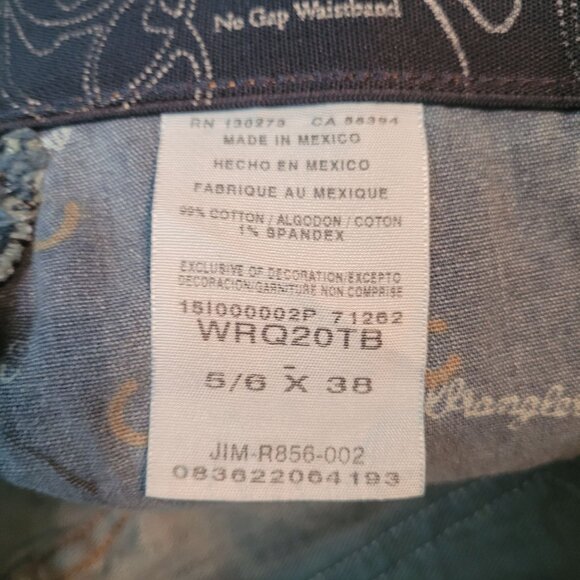 Wrangler Jeans Size 6x38 Inseam measures 37" Q Baby Tuff Buck Bootcut Mid Rise - Picture 4 of 10